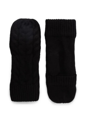 DKNY logo-patch gloves - Black
