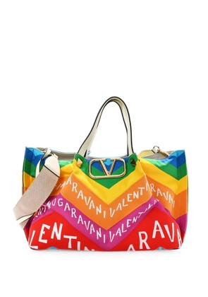 Valentino Garavani VLogo Escape chevron tote bag - Red