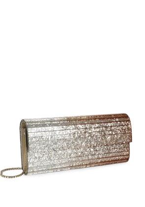 Jimmy Choo Sweetie glitter-effect clutch bag - Silver