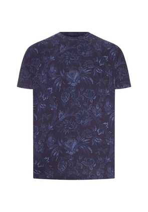 ETRO floral-paisley cotton T-shirt - Blue