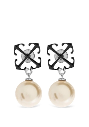 Off-White arrows detail earrings - Silver