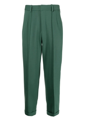 SHIATZY CHEN pressed-crease wool tailored trousers - Green