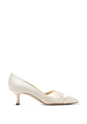 Manolo Blahnik Vieralo crossover-strap pointed-toe pumps - White