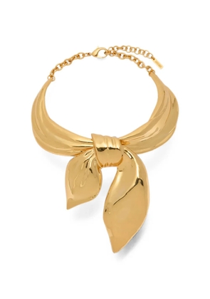 Moschino bow-detail cable-link necklace - Gold