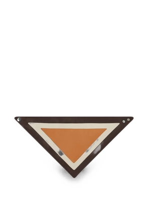 RETORI color-block lambskin scarf - Brown