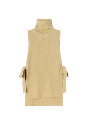 RETORI ribbed-knit side-tie vest - Yellow