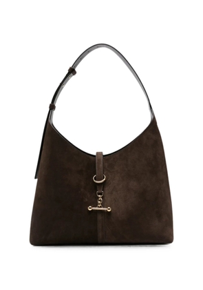 Strathberry suede bar-detail shoulder bag - Brown