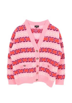 CHANEL Pre-Owned 1986-1988 Coco Mark V-neck cardigan - Pink