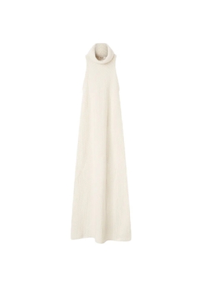 RETORI sleeveless maxi-collar maxi dress - Neutrals