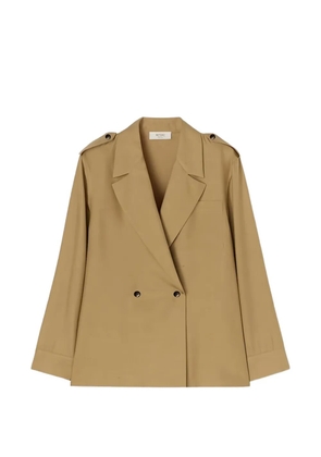 RETORI double-breasted silk blazer - Neutrals