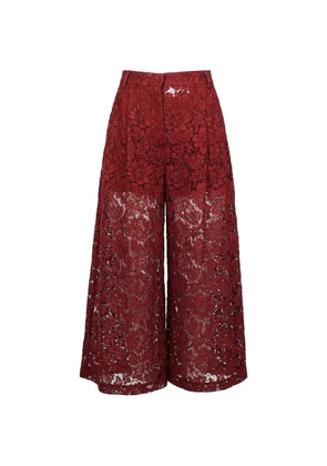 Valentino Garavani lace palazzo pants - Red