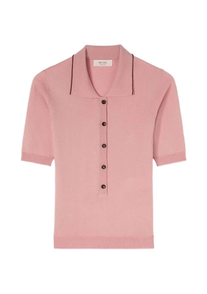 RETORI jersey-stitch knit polo shirt - Pink
