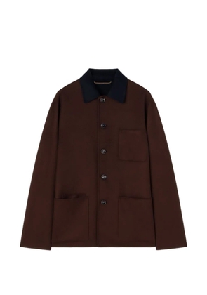RETORI reversible virgin-wool overshirt - Brown