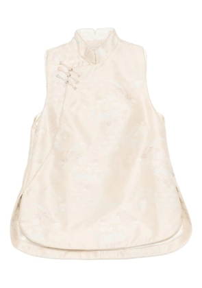SHIATZY CHEN Scape-of-Curve embroidered gilet - Neutrals
