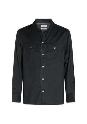 Brunello Cucinelli button-up overshirt - Grey