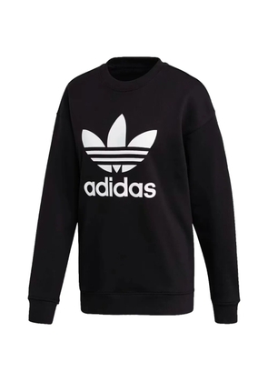 adidas Trefoil logo-print sweatshirt - Black