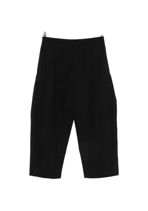 KHAITE Roma elasticated-waistband cropped trousers - Black