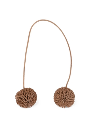 DRAGON DIFFUSION pom-pom leather charm - Neutrals
