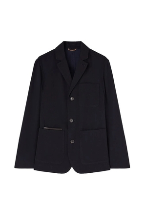 RETORI denim-effect single-breasted wool blazer - Blue