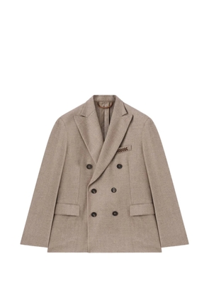RETORI double-breasted peak-lapel blazer - Neutrals