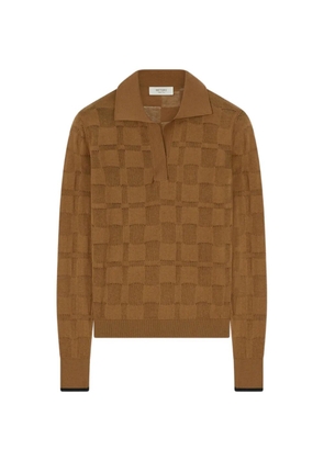 RETORI polo-collar sweater - Brown