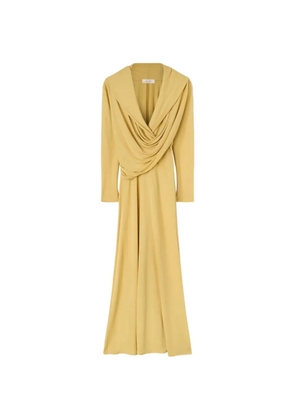 RETORI draped hooded maxi dress - Yellow