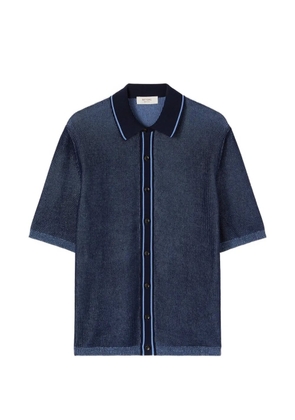 RETORI vanisé-knit polo shirt - Blue