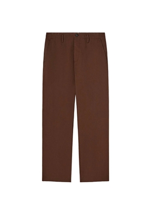 RETORI denim-effect straight-leg trousers - Brown