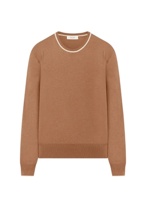 RETORI contrast-trim silk-blend sweater - Brown