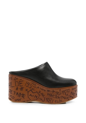 Chloé Maxime platform mules - Black