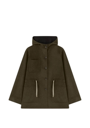 RETORI rope-detail reversible wool parka - Green