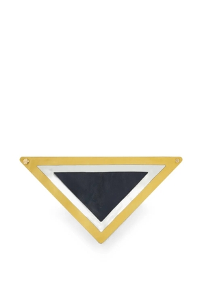 RETORI color-block leather bandana scarf - Blue
