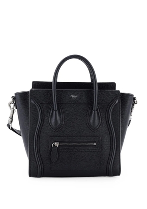 Celine Pre-Owned Luggage Bag Grainy Leather Nano crossbody bag - Black