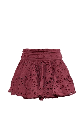 AllSaints Dotty broderie-anglaise flared mini skirt