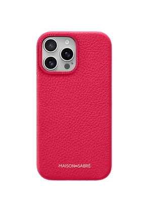 MAISON de SABRÉ Leather iPhone 16 Pro Max case - Pink