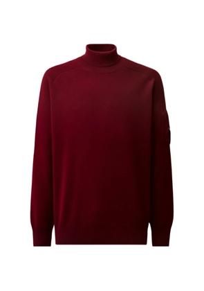 C.P. Company Lens-detail roll-neck sweater - Red
