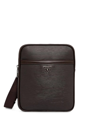 GUESS USA textured logo-plaque belt bag - Brown