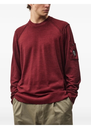 C.P. Company Lens-detail raglan-sleeve sweater - Red