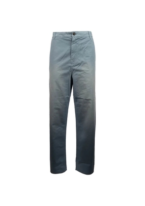 Miu Miu logo-embroidered ombré-effect trousers - Blue