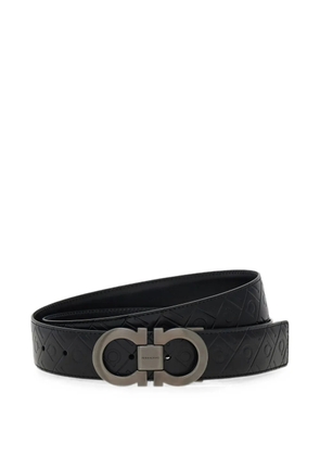 Ferragamo reversible and adjustable Gancini belt - Black