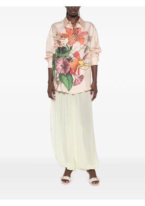 Pierre-Louis Mascia floral-print silk shirt - Neutrals