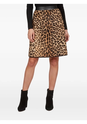 Roberto Cavalli Vintage leopard-pattern A-Line midi skirt - Black