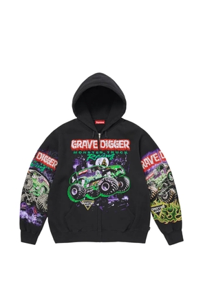 Supreme Grave Digger zip-up hoodie - Black