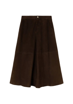 RETORI suede midi skirt - Brown