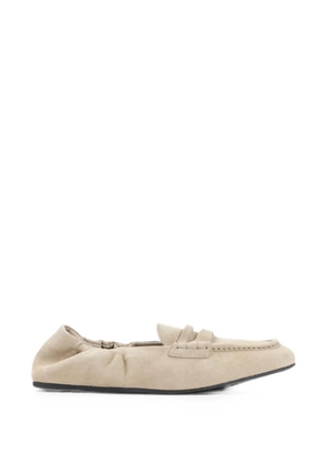 Miu Miu suede elasticated loafers - Neutrals