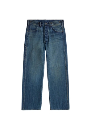 Ralph Lauren RRL striped-pattern cotton jeans - Blue