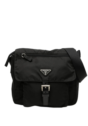 Prada Pre-Owned 2000-2013 Tessuto Zip Buckle Messenger Bag crossbody bag - Black