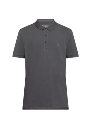 AllSaints Reform embroidered-logo polo shirt - Grey