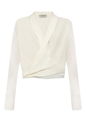 AllSaints wrap-front wool cardigan - Neutrals
