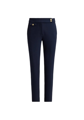 Lauren Ralph Lauren logo-button ponte trousers - Blue